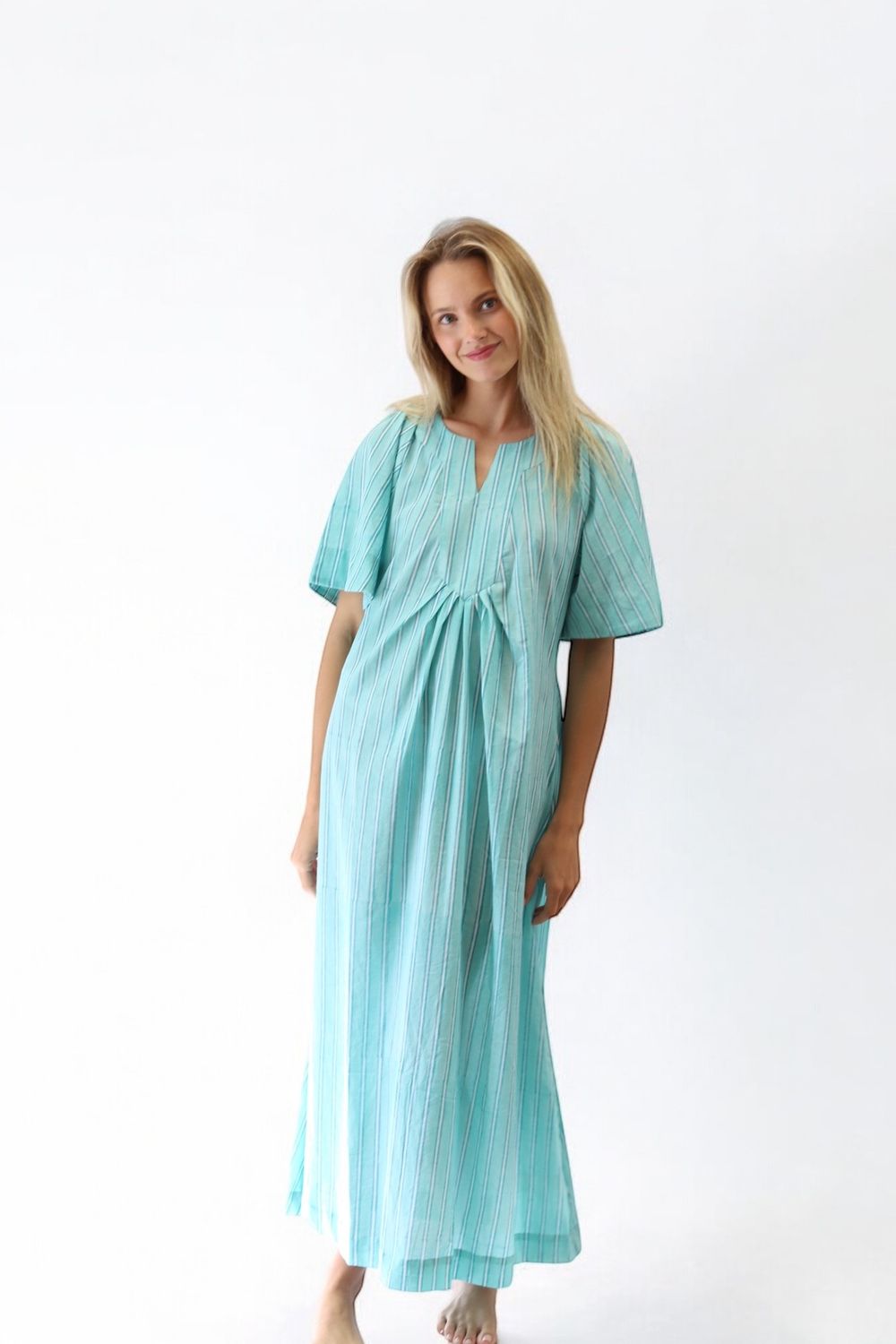 Harbor Kaftan- Lagoon Stripe