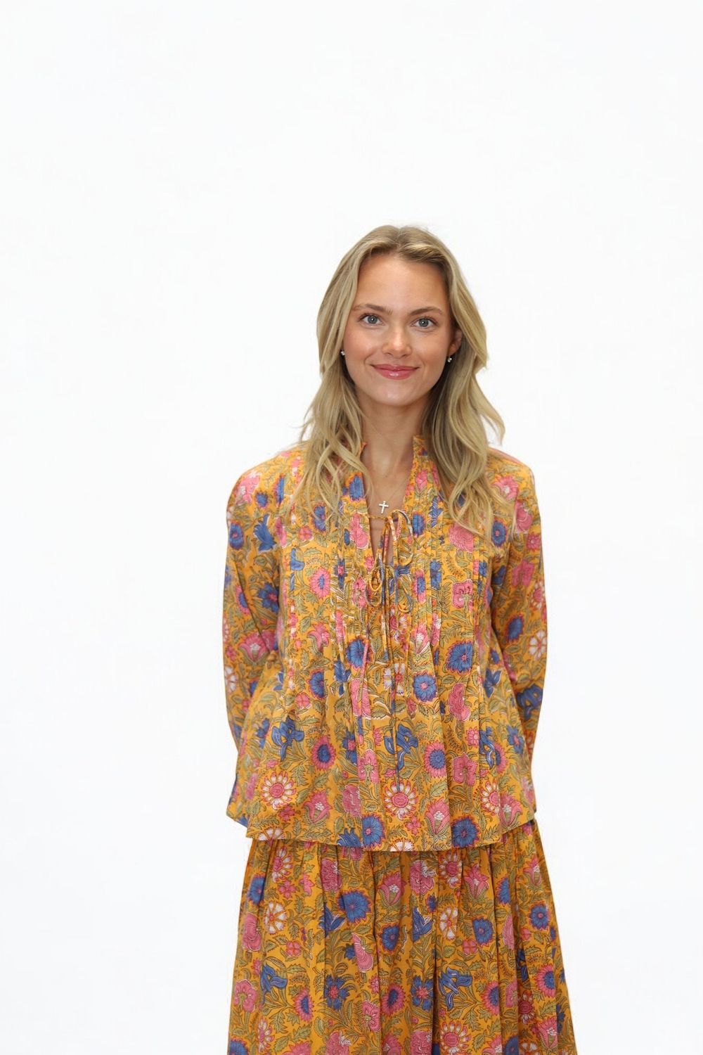 Patsy Top- Sunset Flower