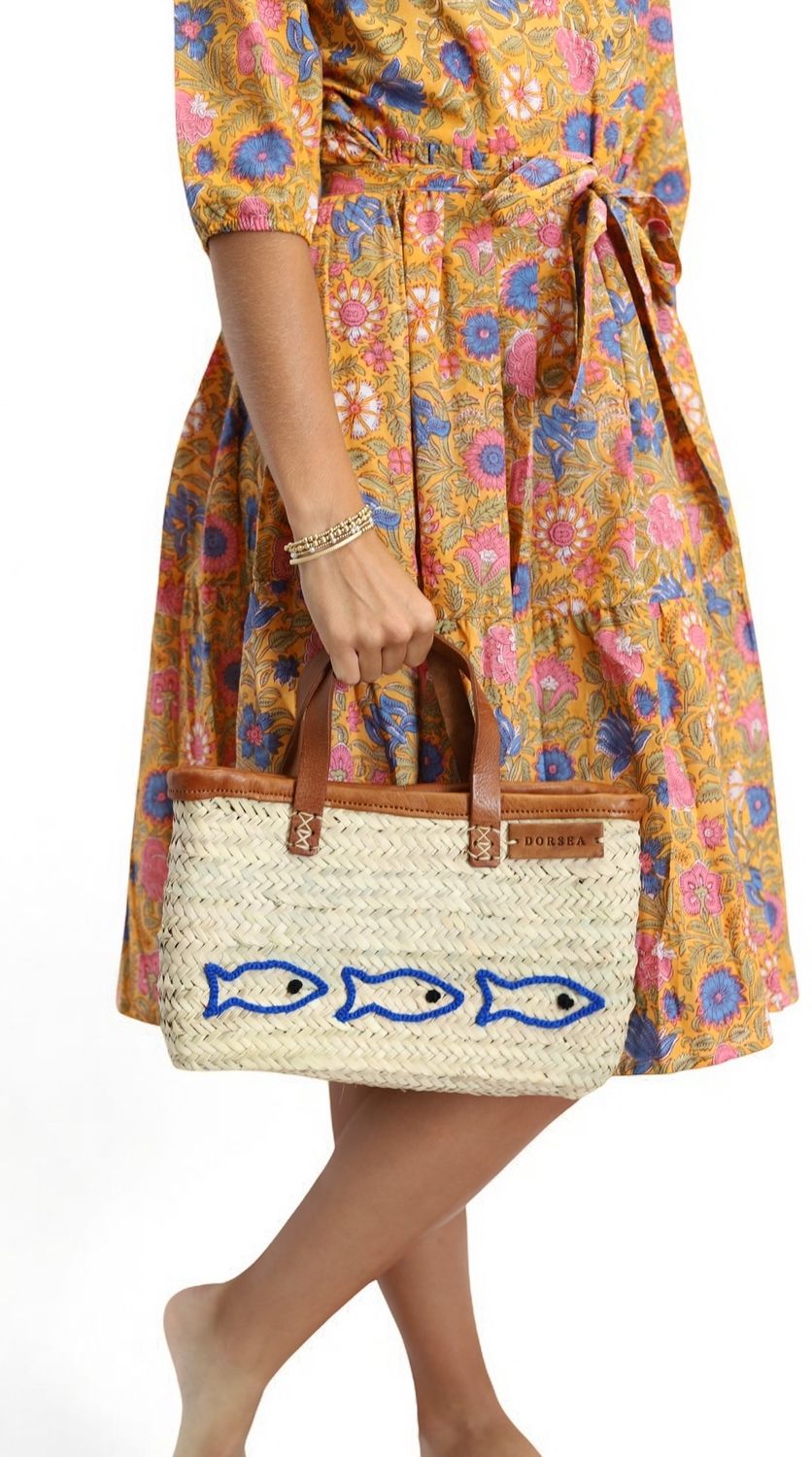 Elvie Straw Handbag- Fresh Catch
