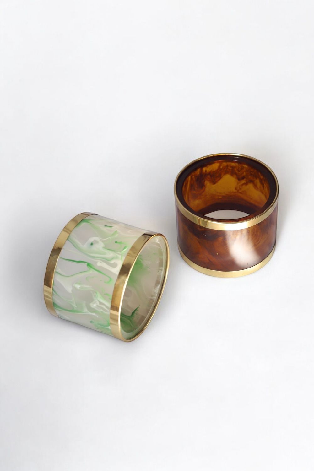 Resin &amp; Brass Bangle