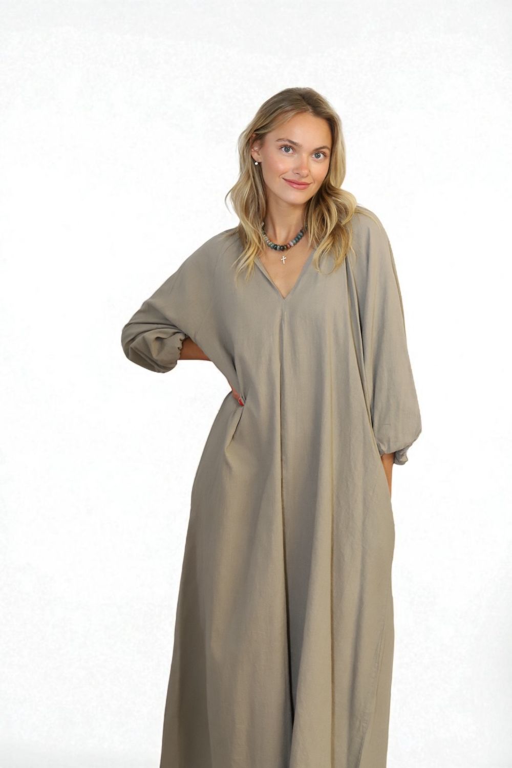 V-Neck Butterfly Dress
