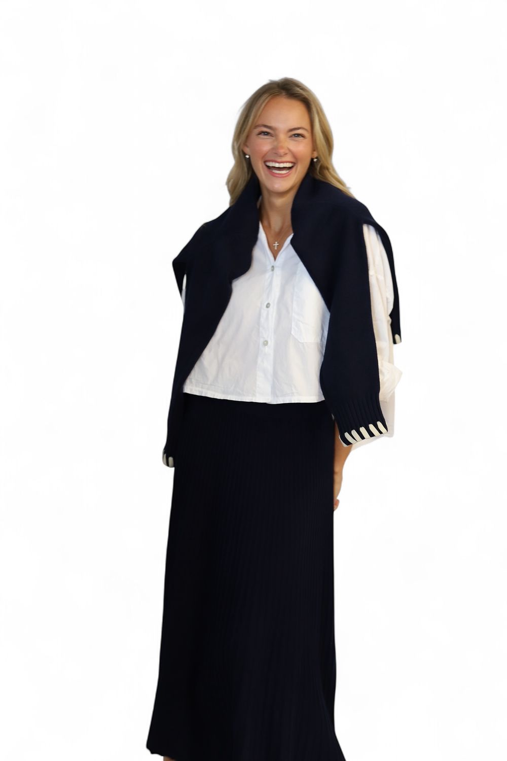 City Sweater Skirt- Navy