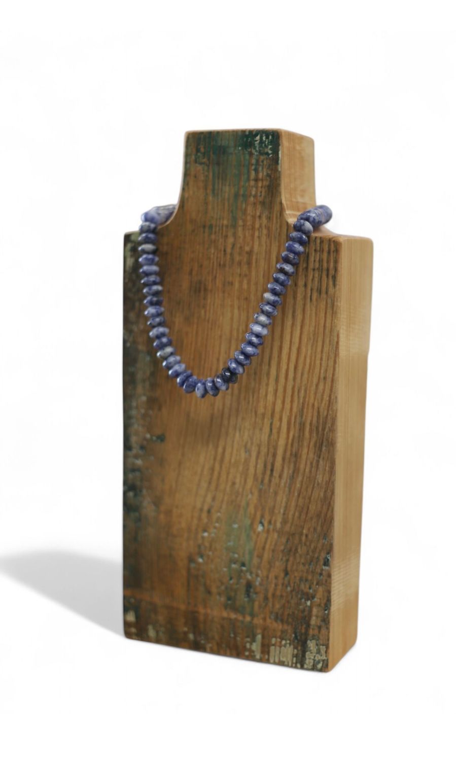 Prism Beaded Necklace- Slate Blue