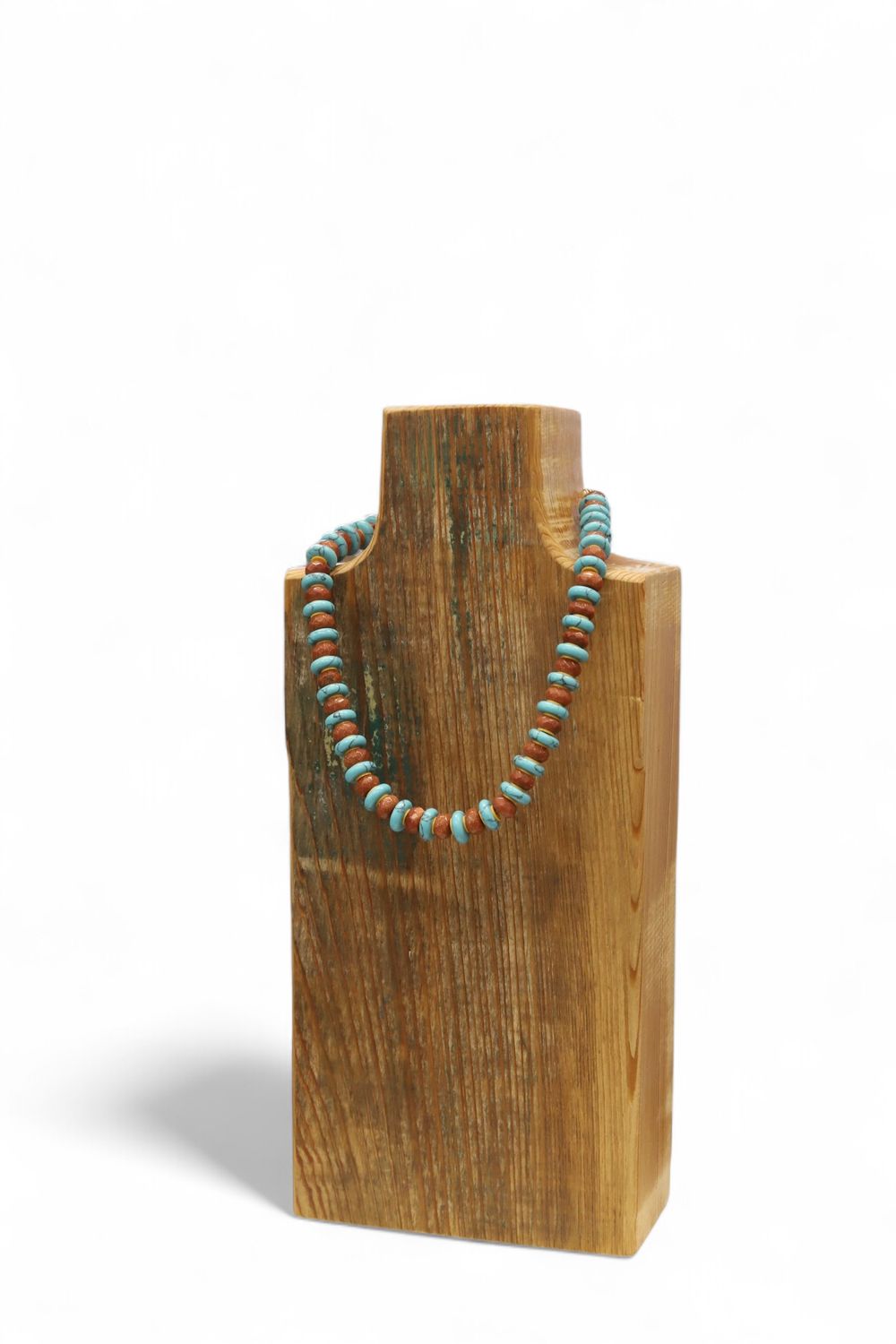 Brown/Turq Beaded Necklace