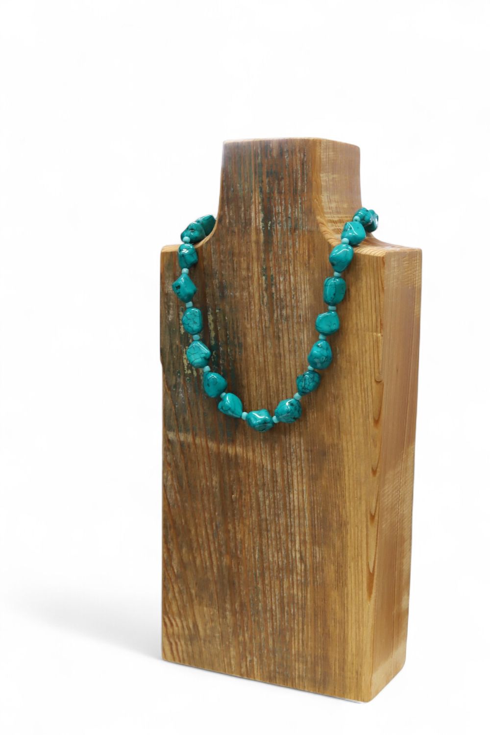 Deep Turq Rock Beaded Necklace
