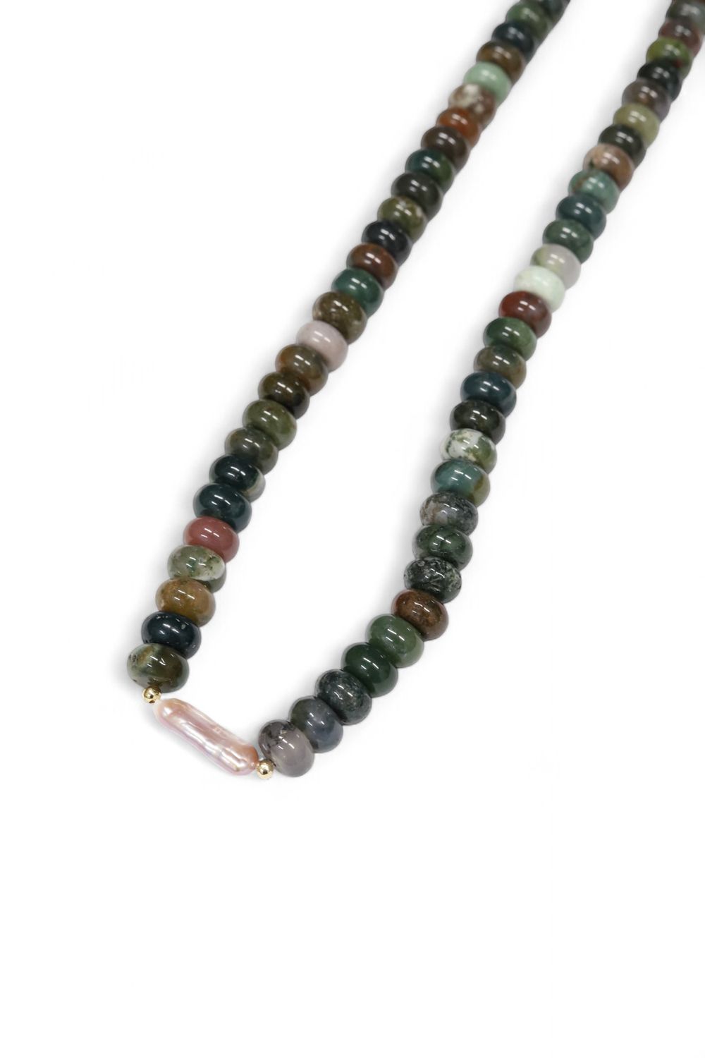 Hunter &amp; Pink Pearl Beaded Necklace