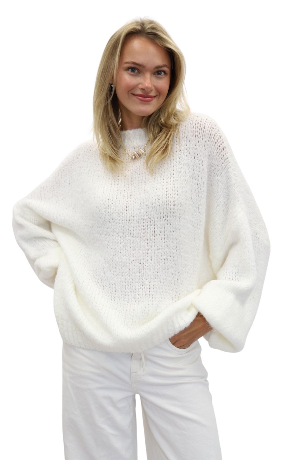 Oversized Fuzzy Crew Neck