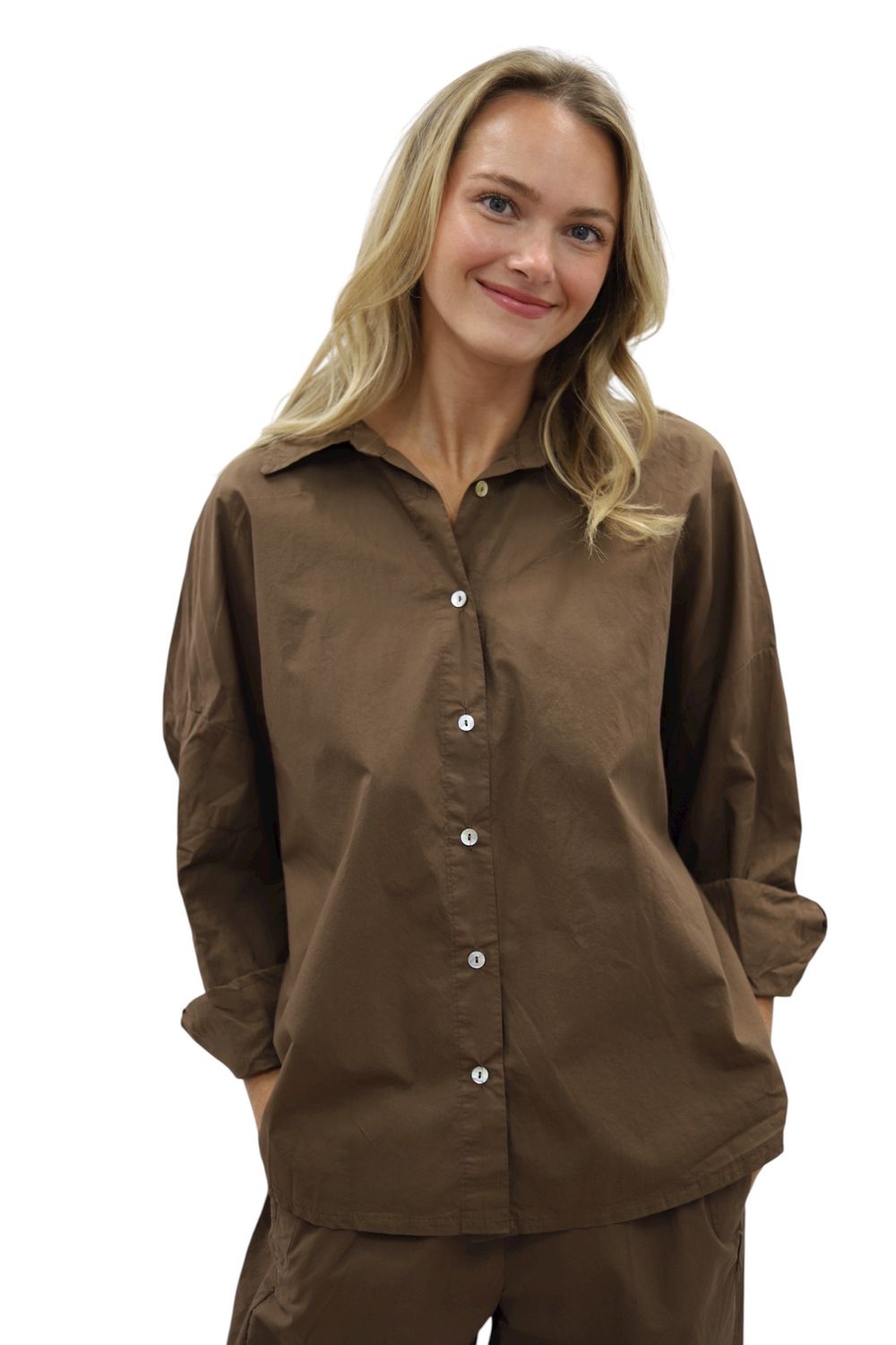 Classic Button Down- Pinecone