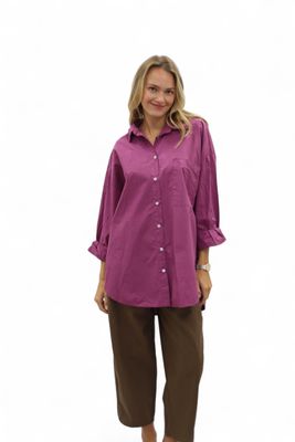 Poppy Button Down