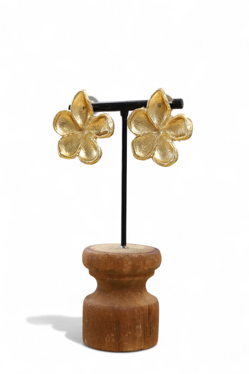 Handmade Brass Flower Earrings