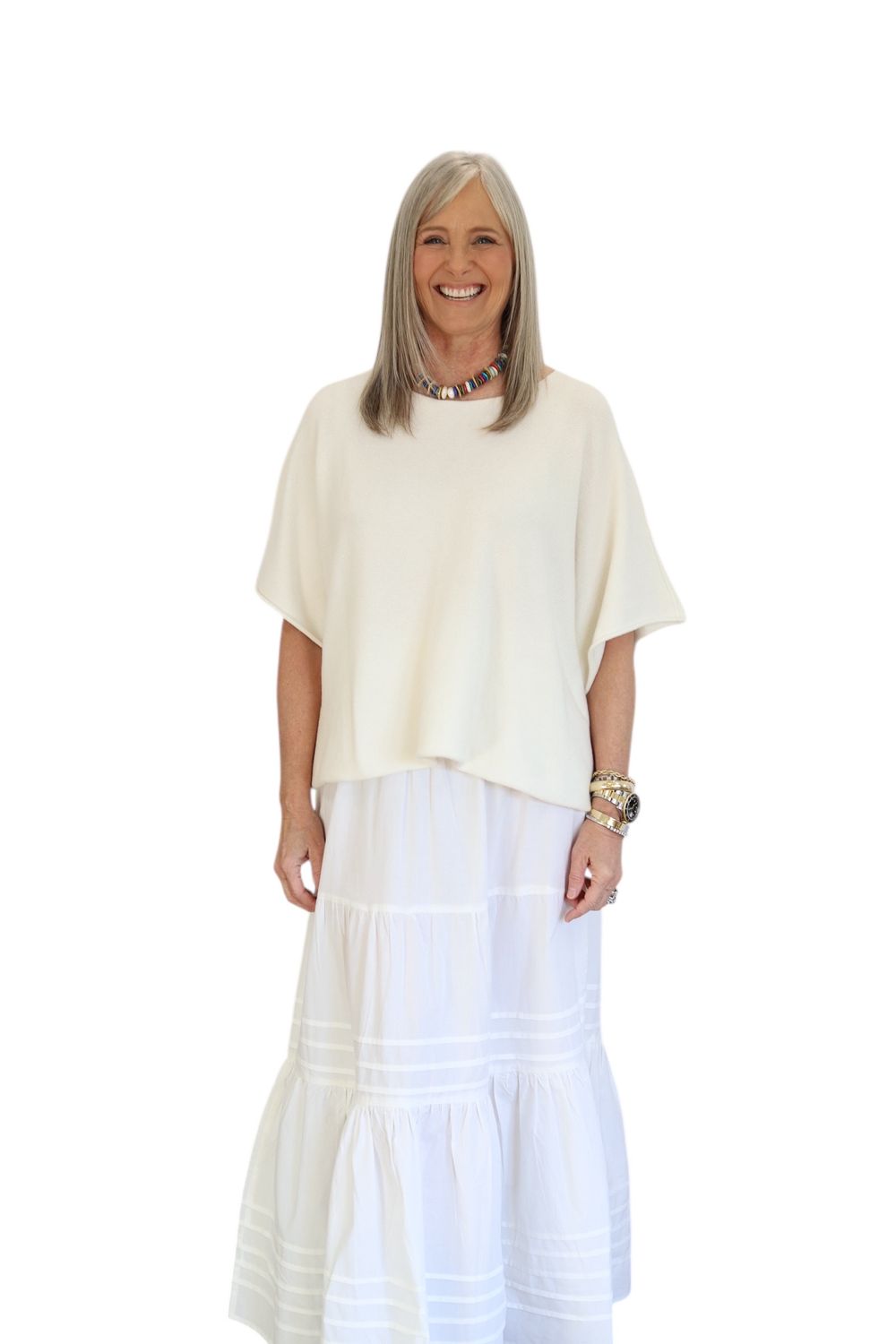 Austin Skirt- Salt Poplin