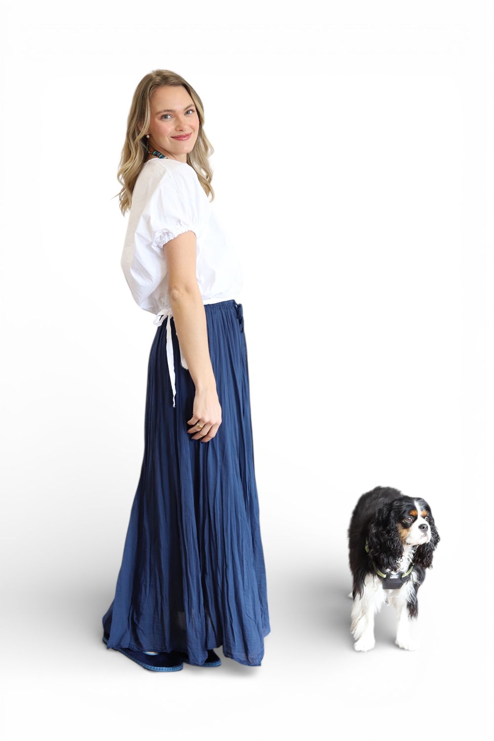 Drift Skirt- Airy Crinkle Cotton