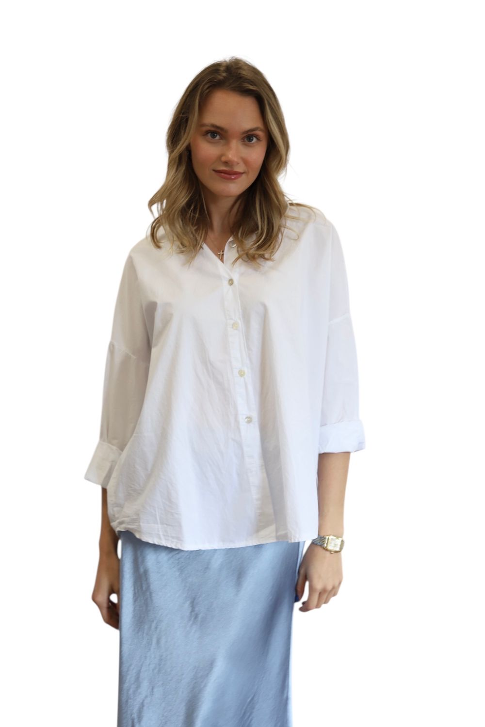 Classic Button Shirt- White
