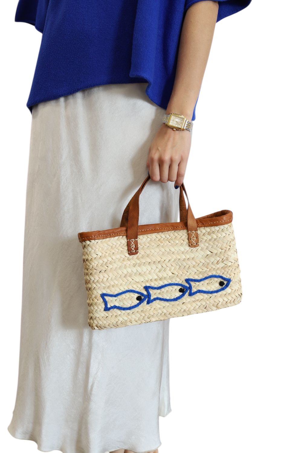 Elvie Straw Handbag- Fresh Catch