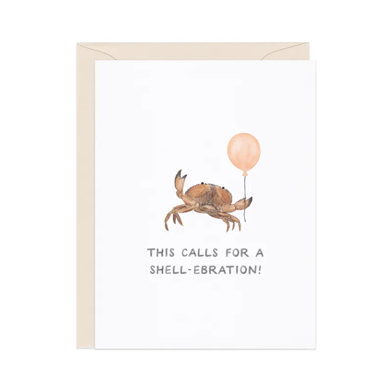 Shell Celebratory Shell-ebration Greeting Card