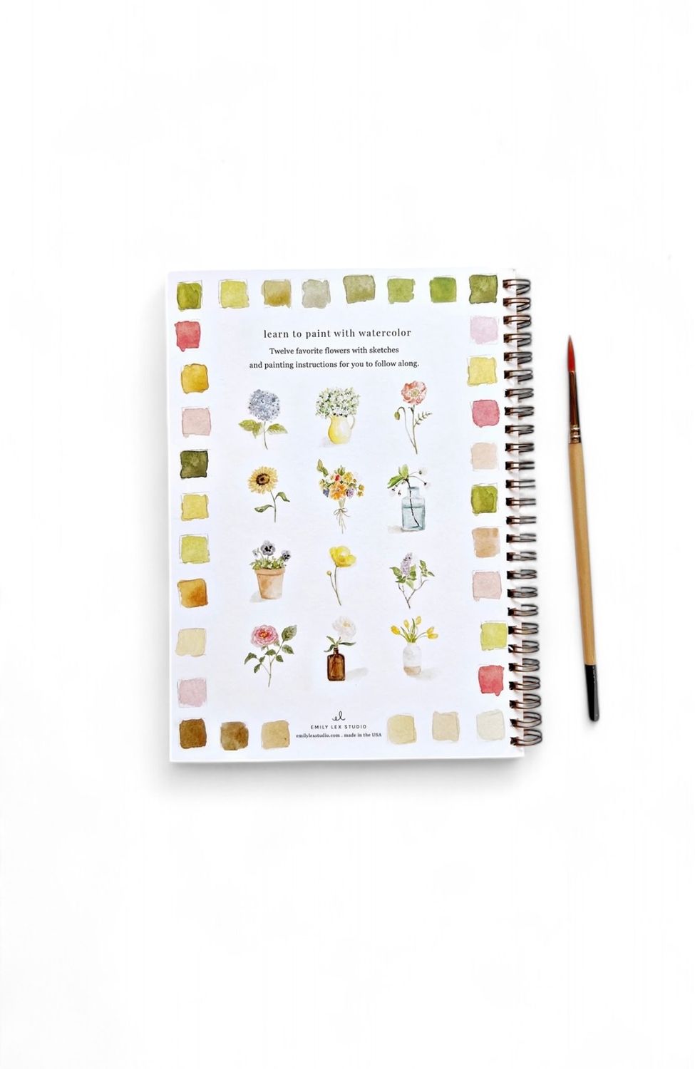 Flower Watercolor Workbook