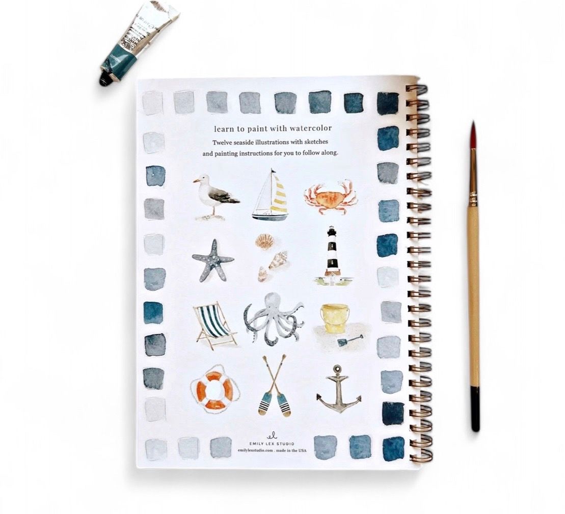 Seaside Watercolor Workbook