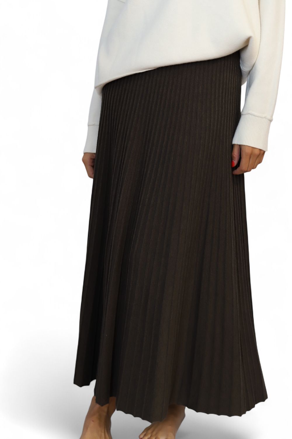 City Sweater Skirt- Chocolate