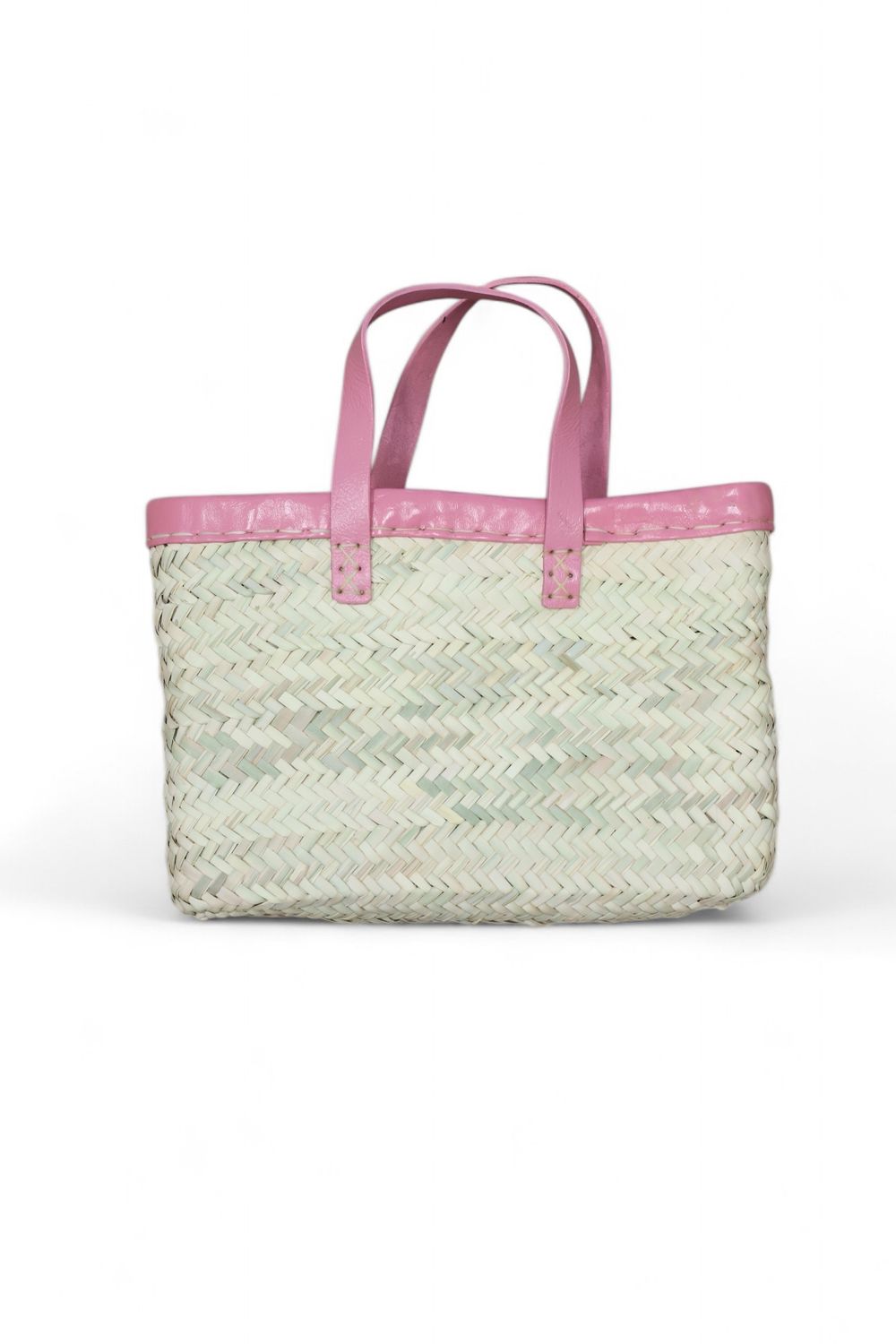 Elvie Straw Handbag, Color: Petal Pink