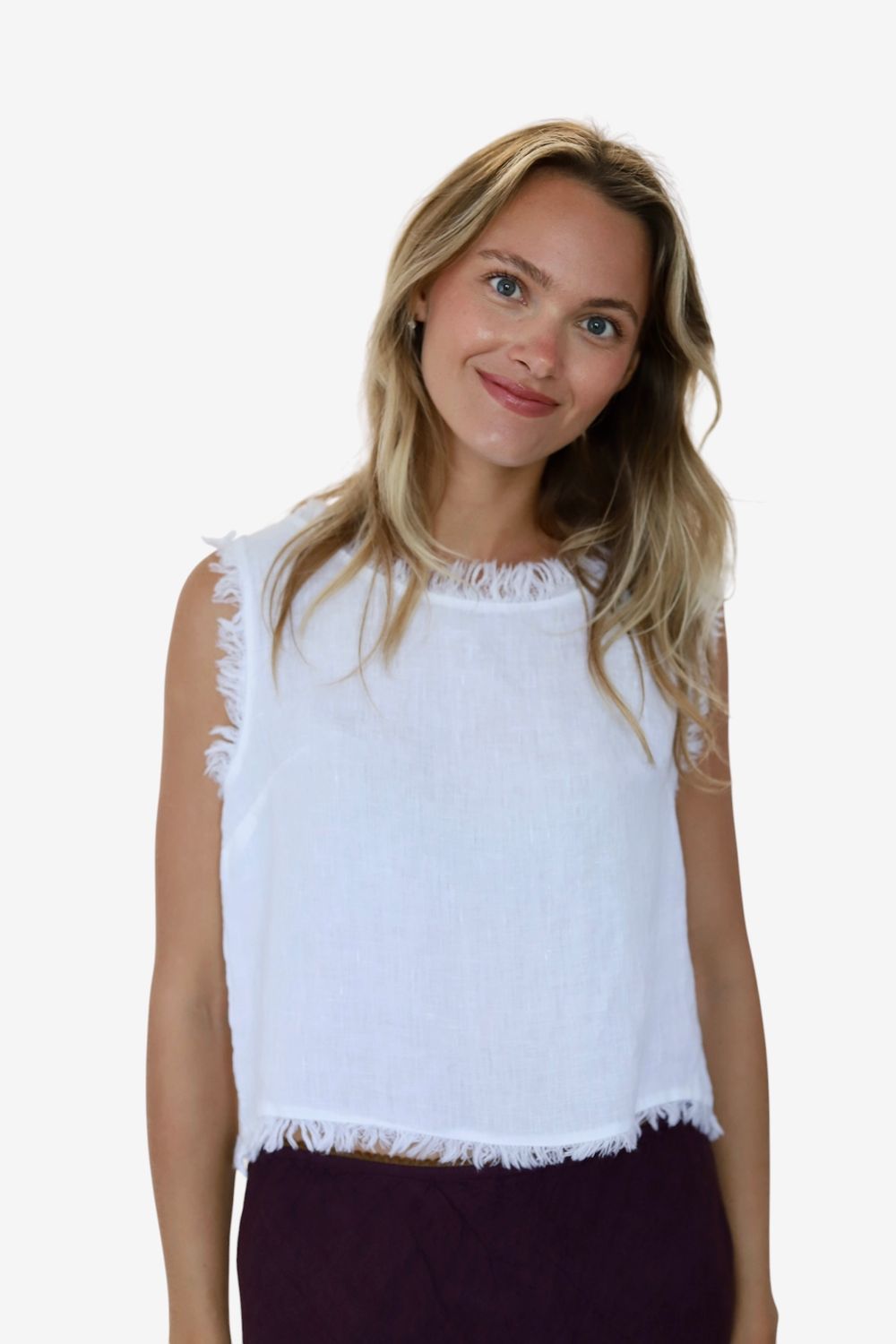 Fray Linen Tank