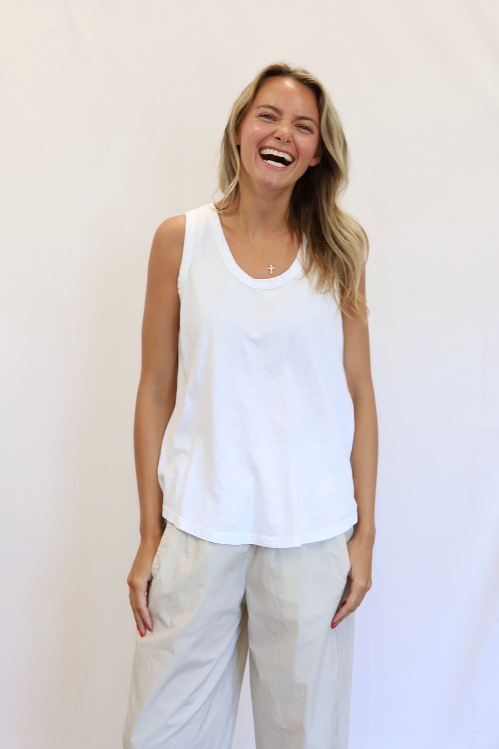 Basic T-Shirt Tank- White