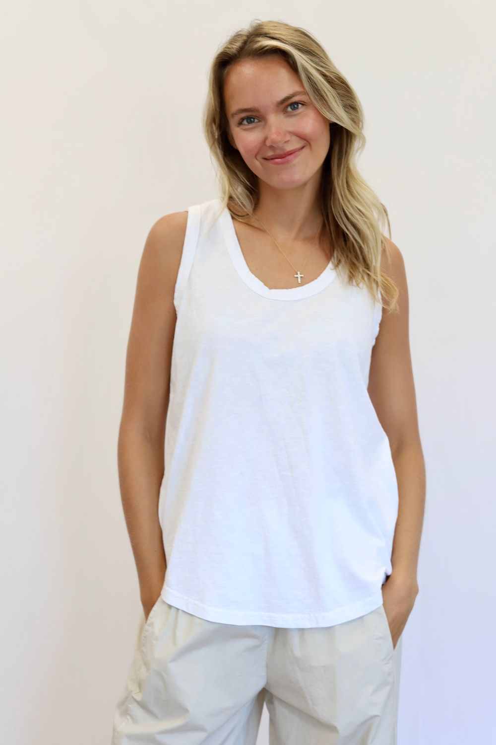 Basic T-Shirt Tank- White