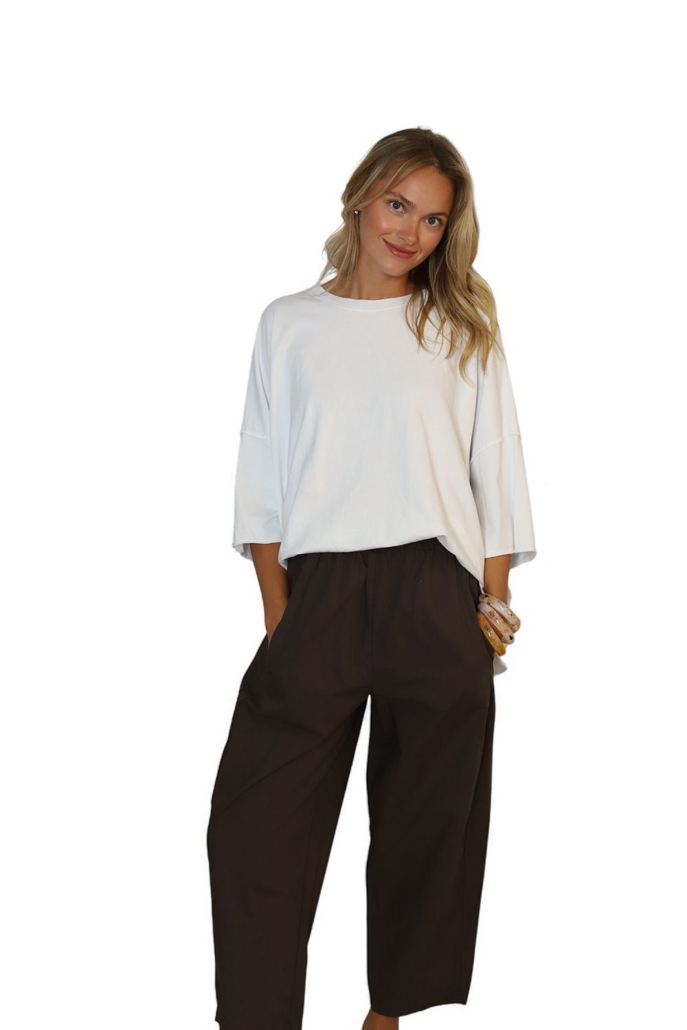 T-Sweatshirt, Short Sleeve - White