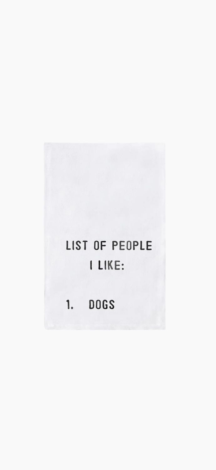 I Like Dogs Tea Towel