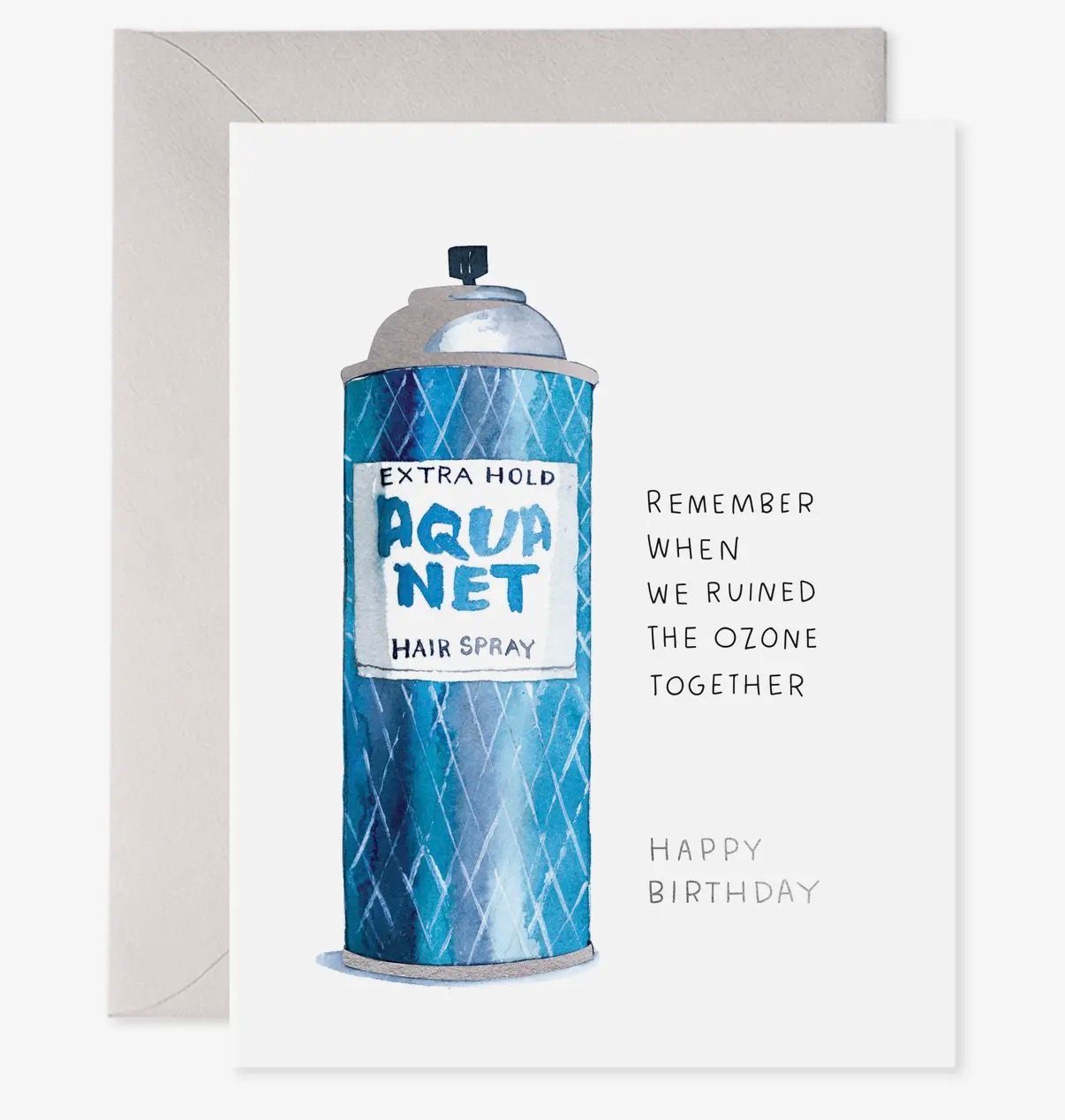 Aqua net bday card