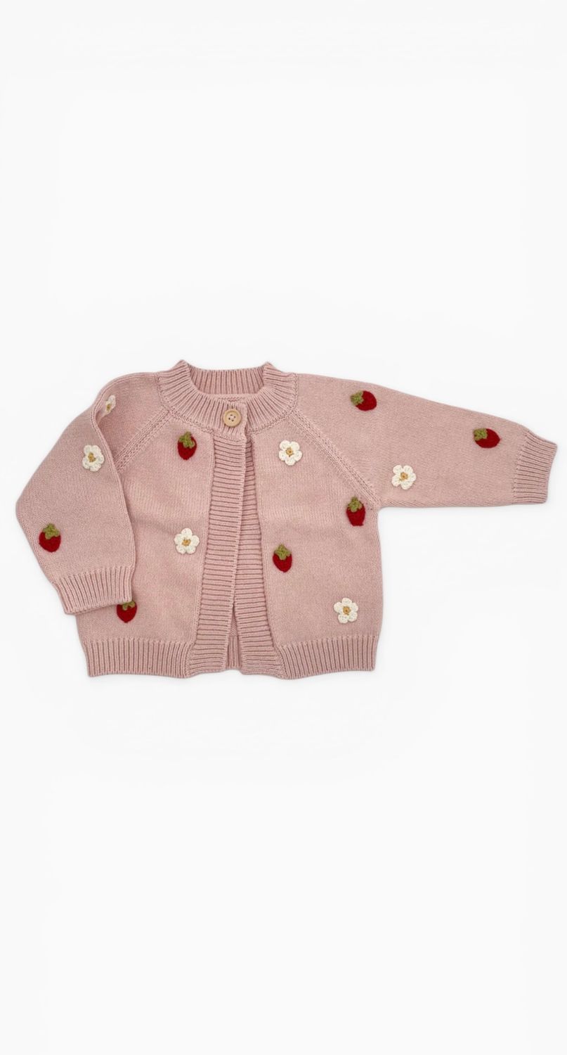 Strawberry Cardigan (6-12 Months)