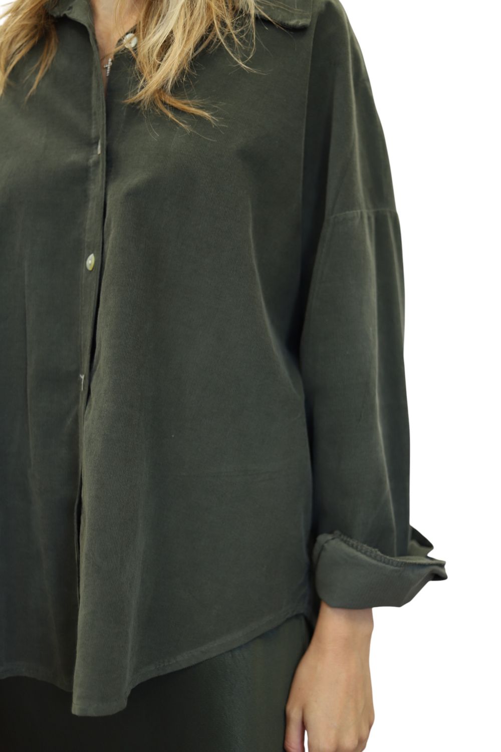 Cordie Button Down- Hunter