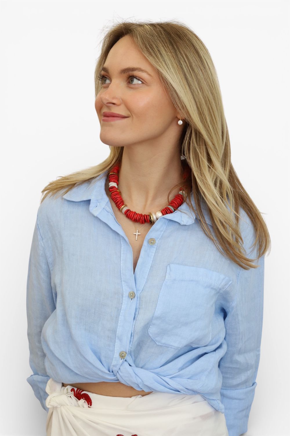 Gayle Statement Necklace- Red
