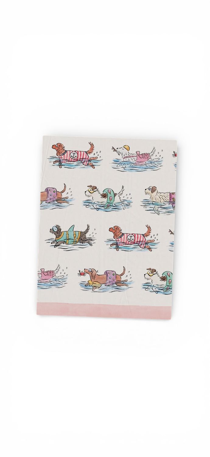 Swimming Pups Tea Towel