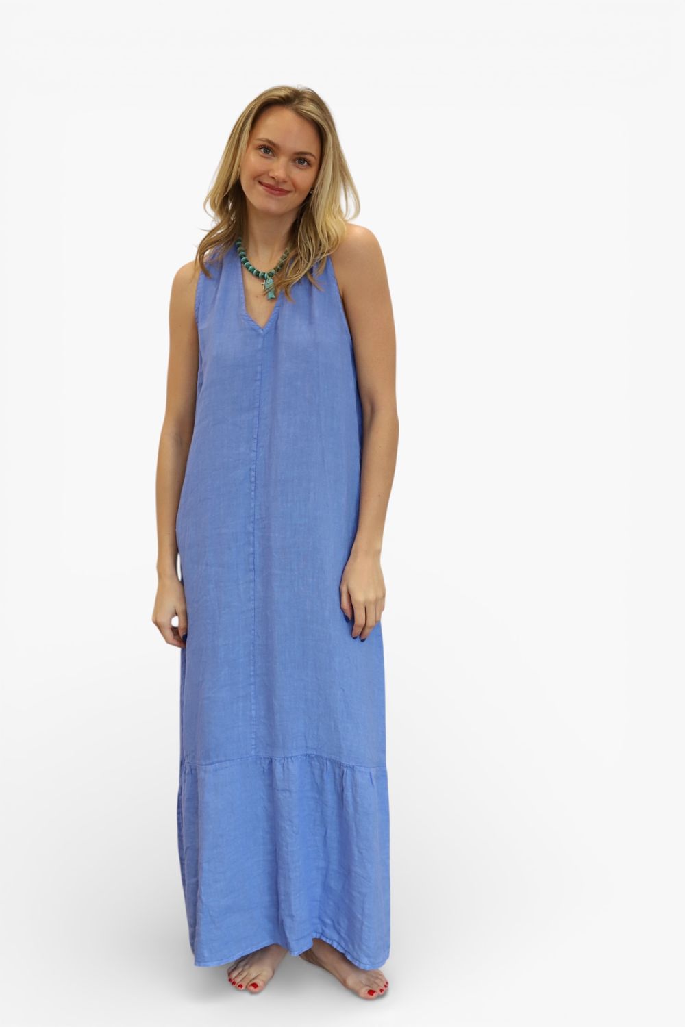 Maxi Tank Dress- Azul