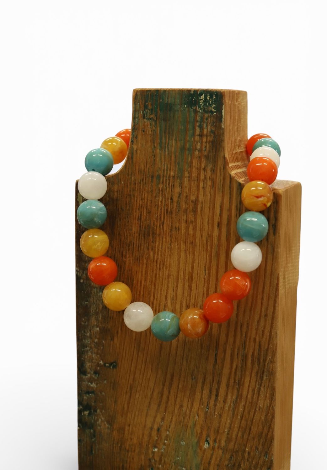 Dottie Necklace- Orange &amp; Blue Hues