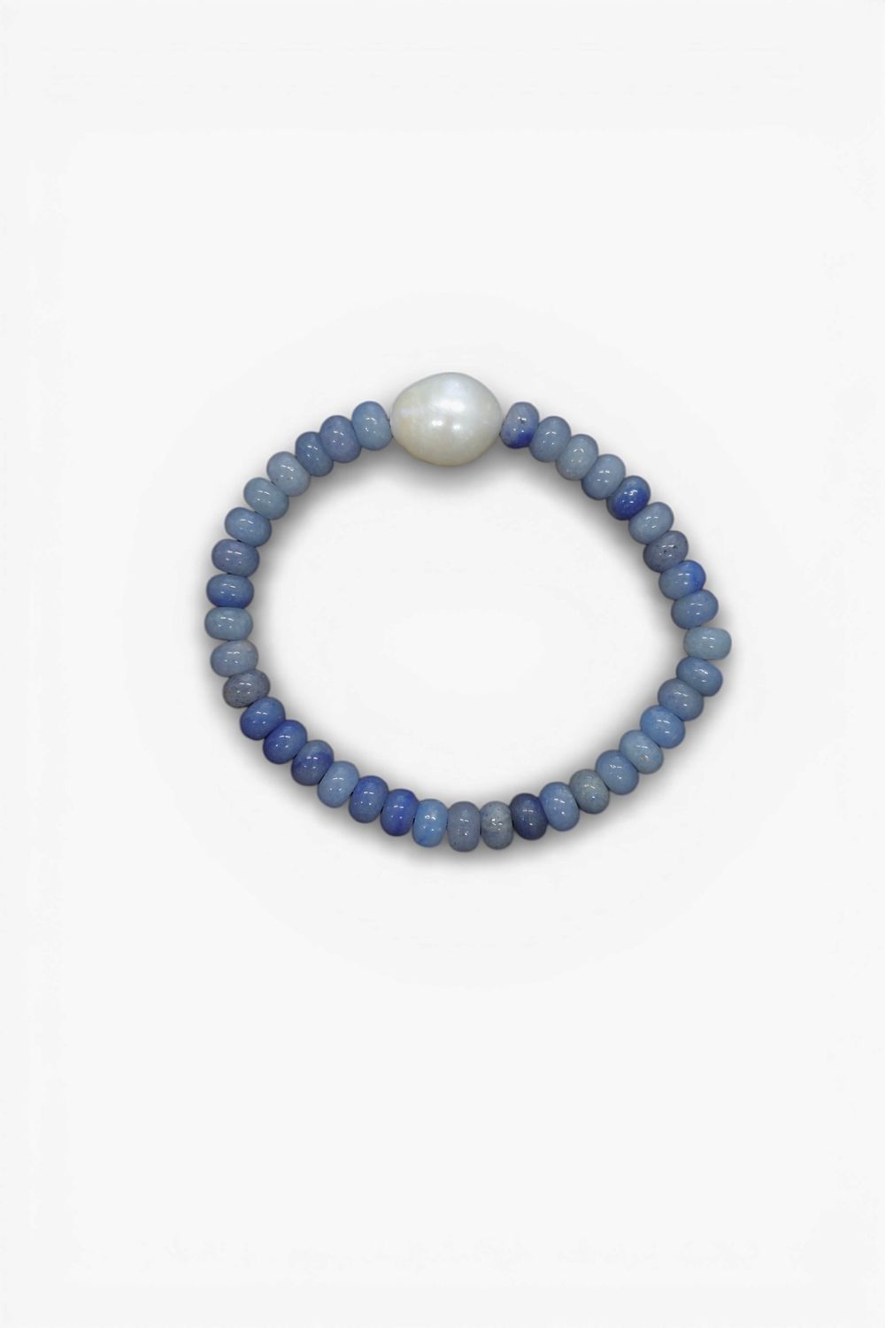 Slate Bead &amp; Pearl Bracelet