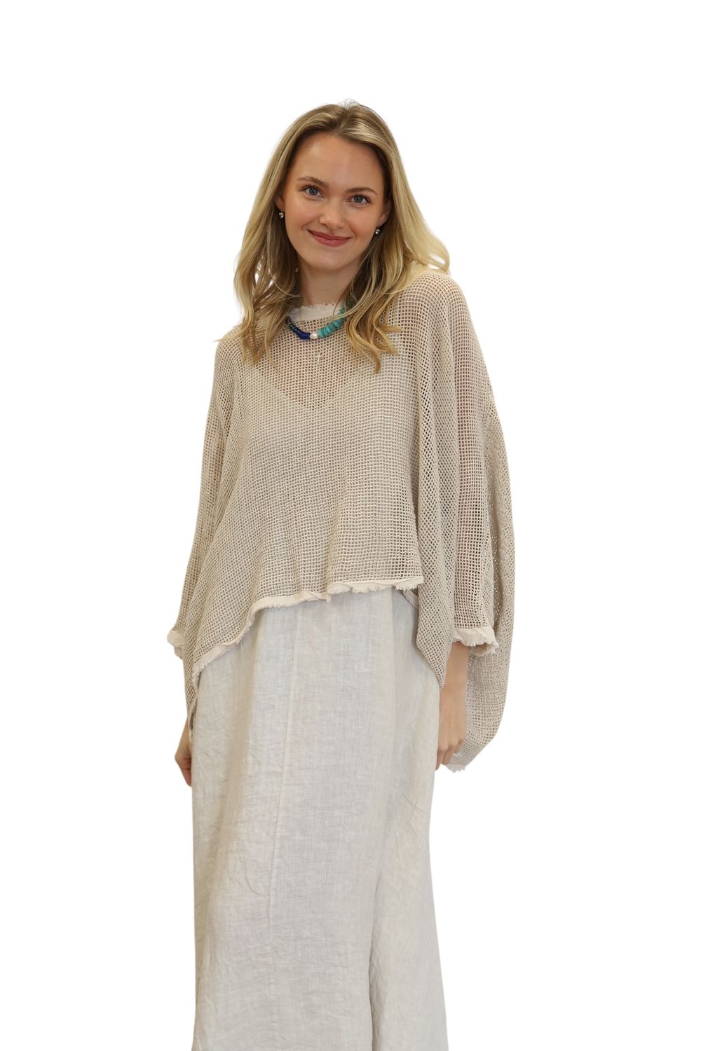 Fisherman Fray Poncho/Topper