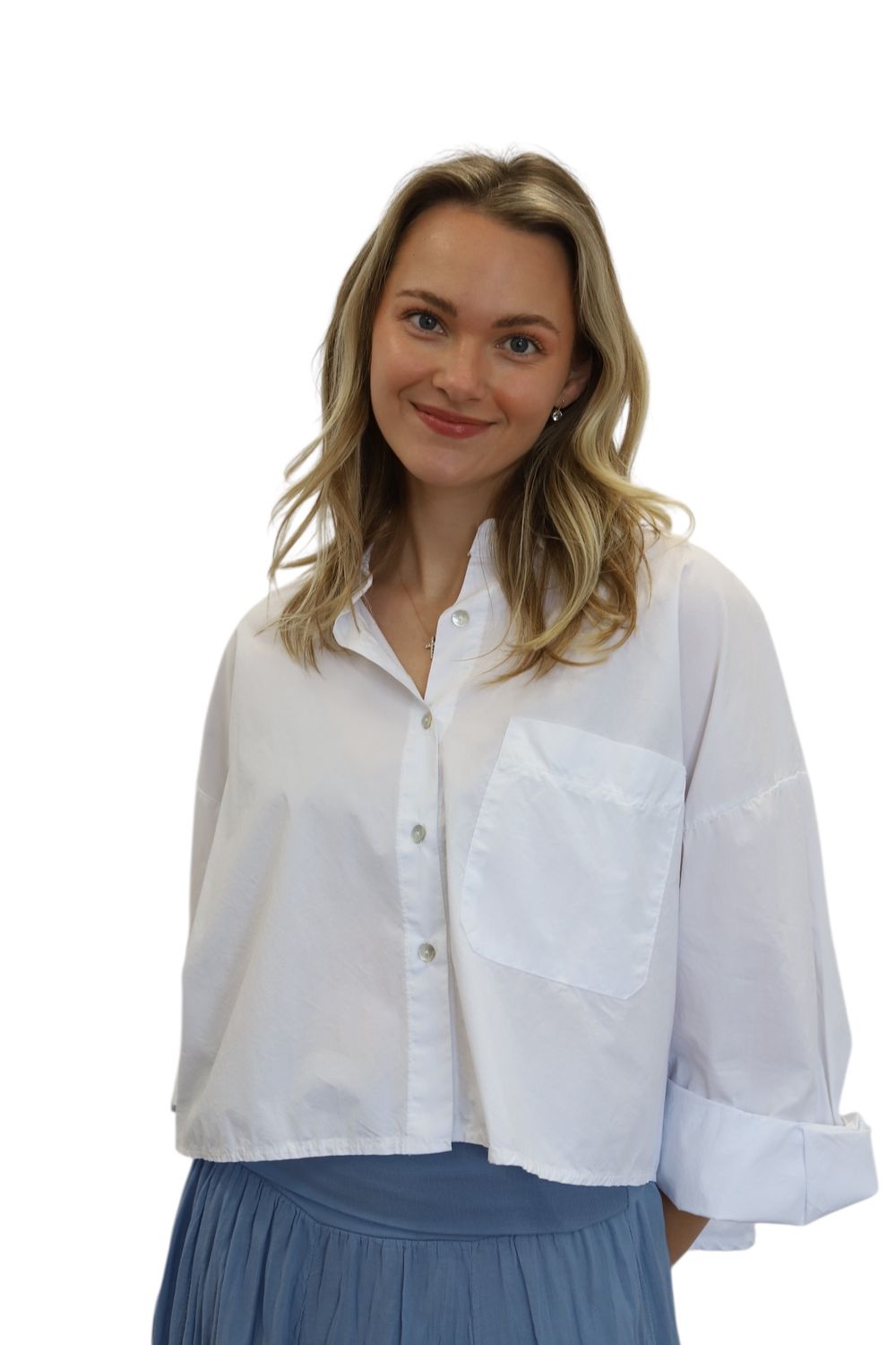 Poppy Crop Button Down