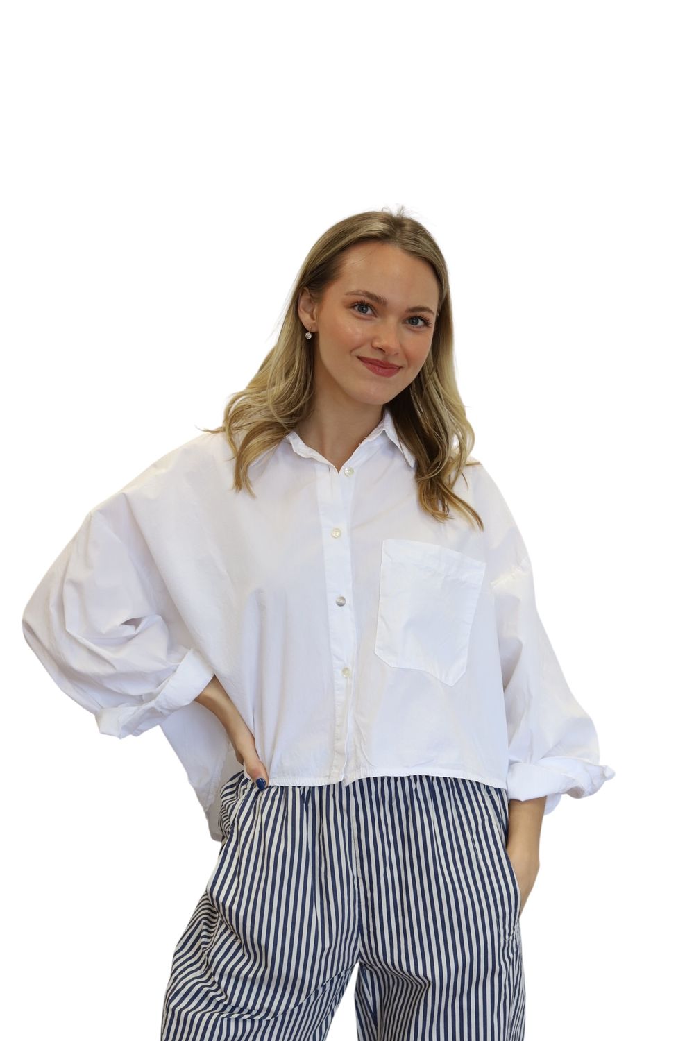 Poppy Crop Button Down