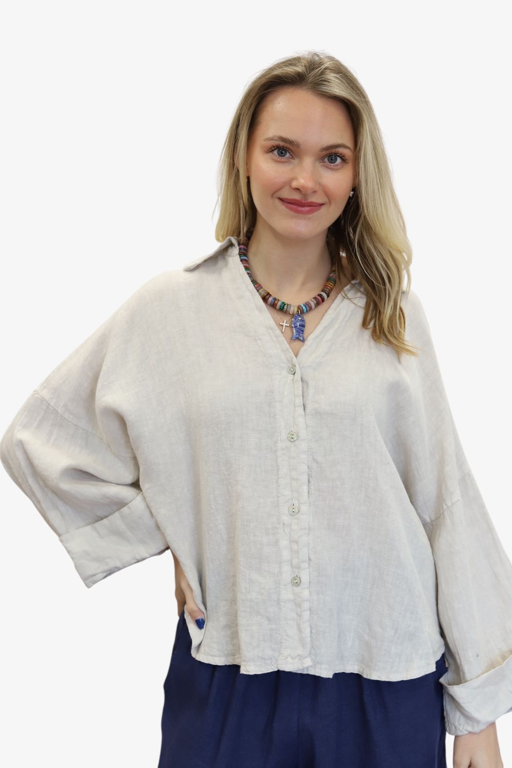Flowy Linen Blouse