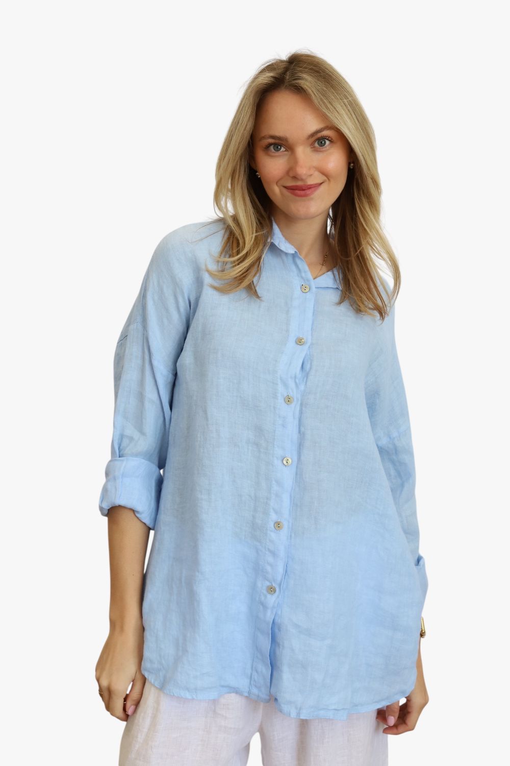 Ollie Oversized Linen Blouse