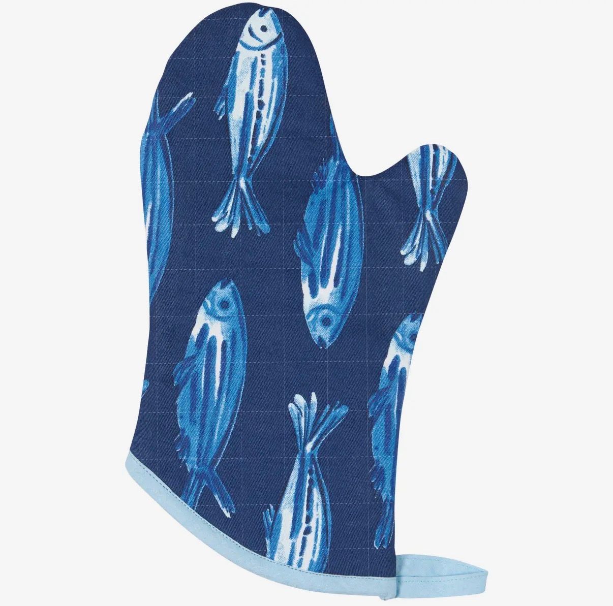 Blue Fish Oven Mitt