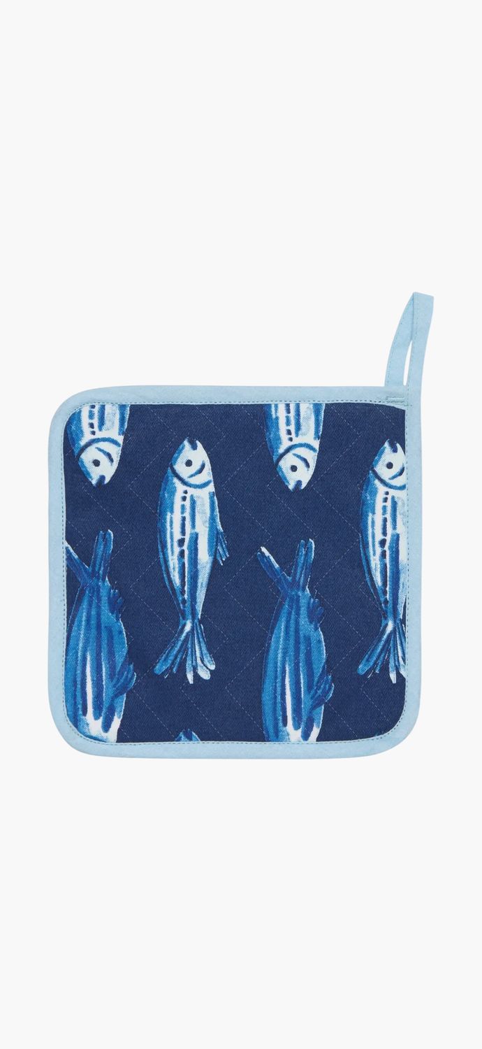 Blue Fish Potholder