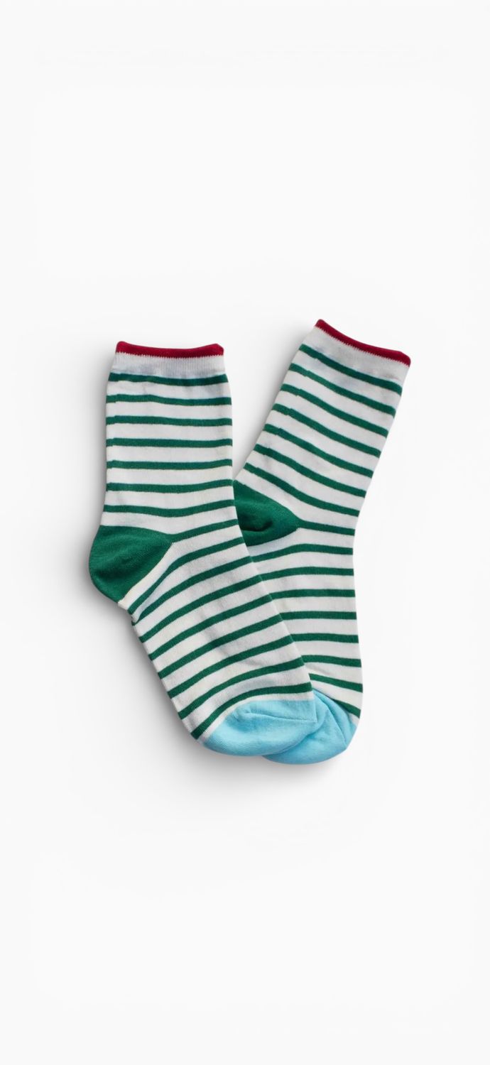 Classic Green Stripe Socks