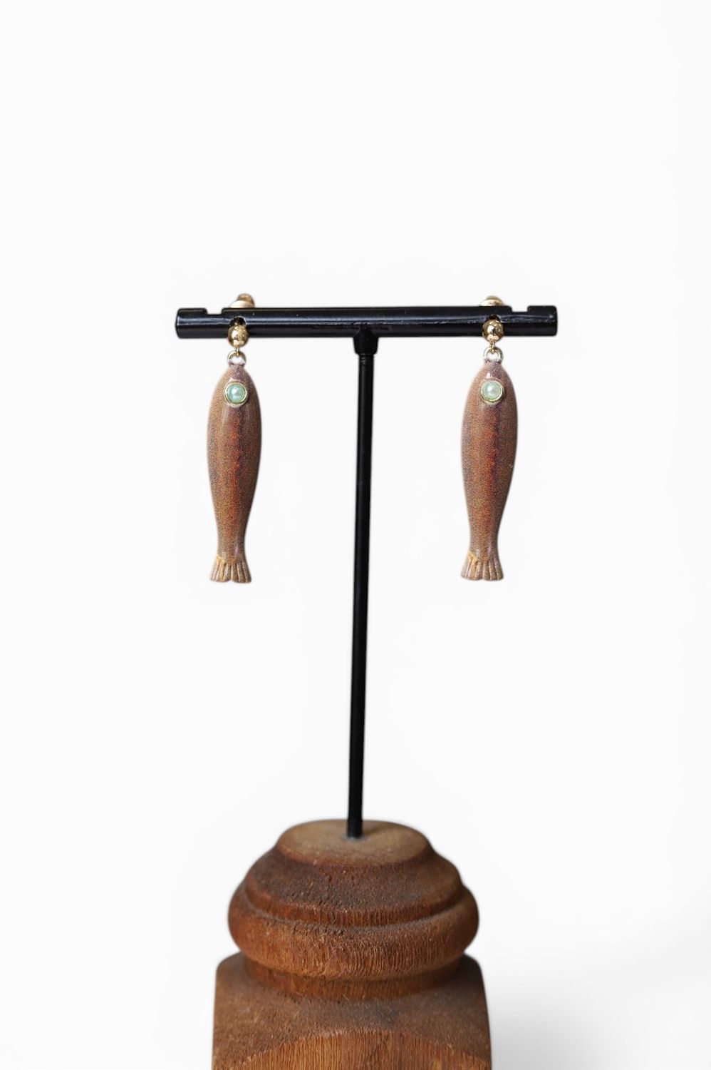 Minnow Earring- Clay