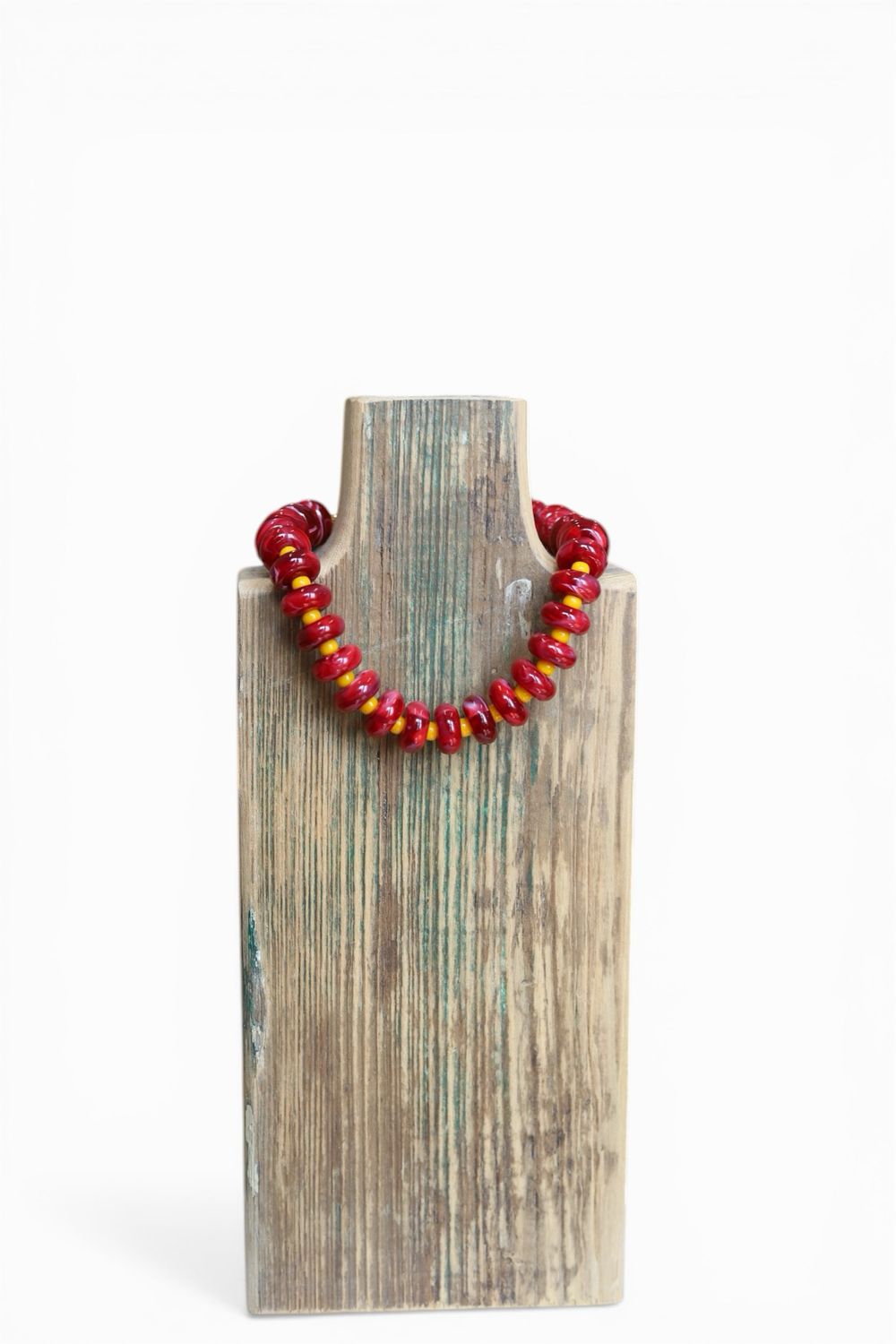Merlot &amp; Mustard Beaded Necklace