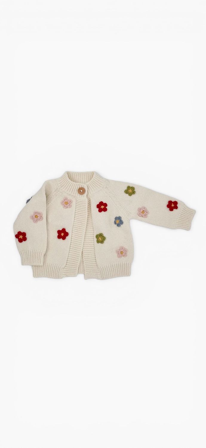 Rainbow Flower Cardi (6-12 Months)