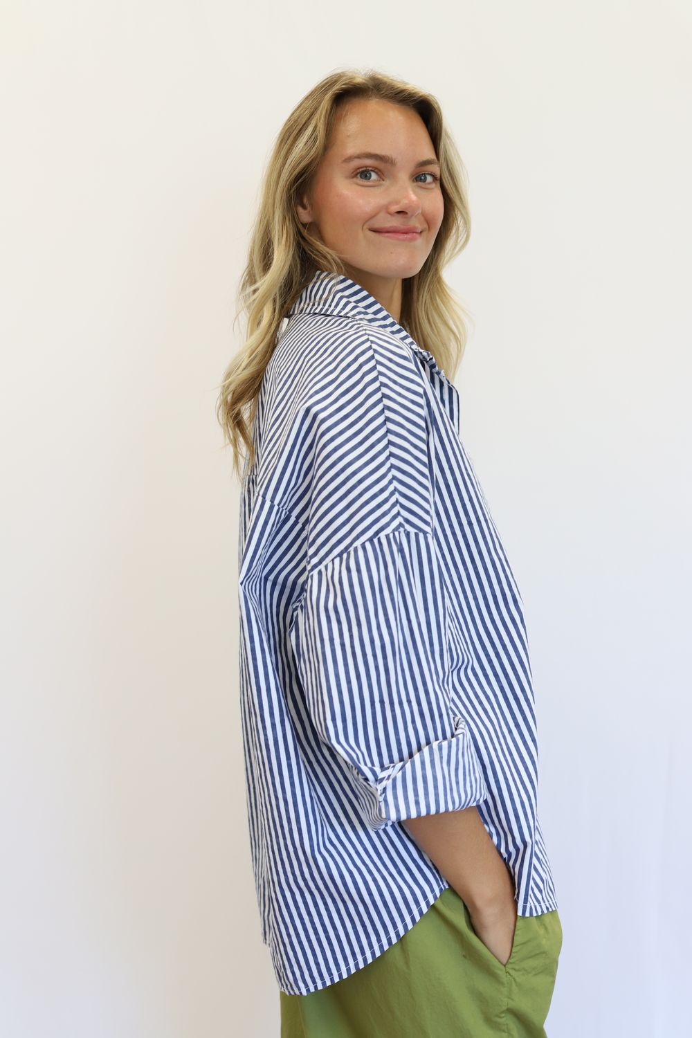 Classic Button Shirt - Mariner Stripe