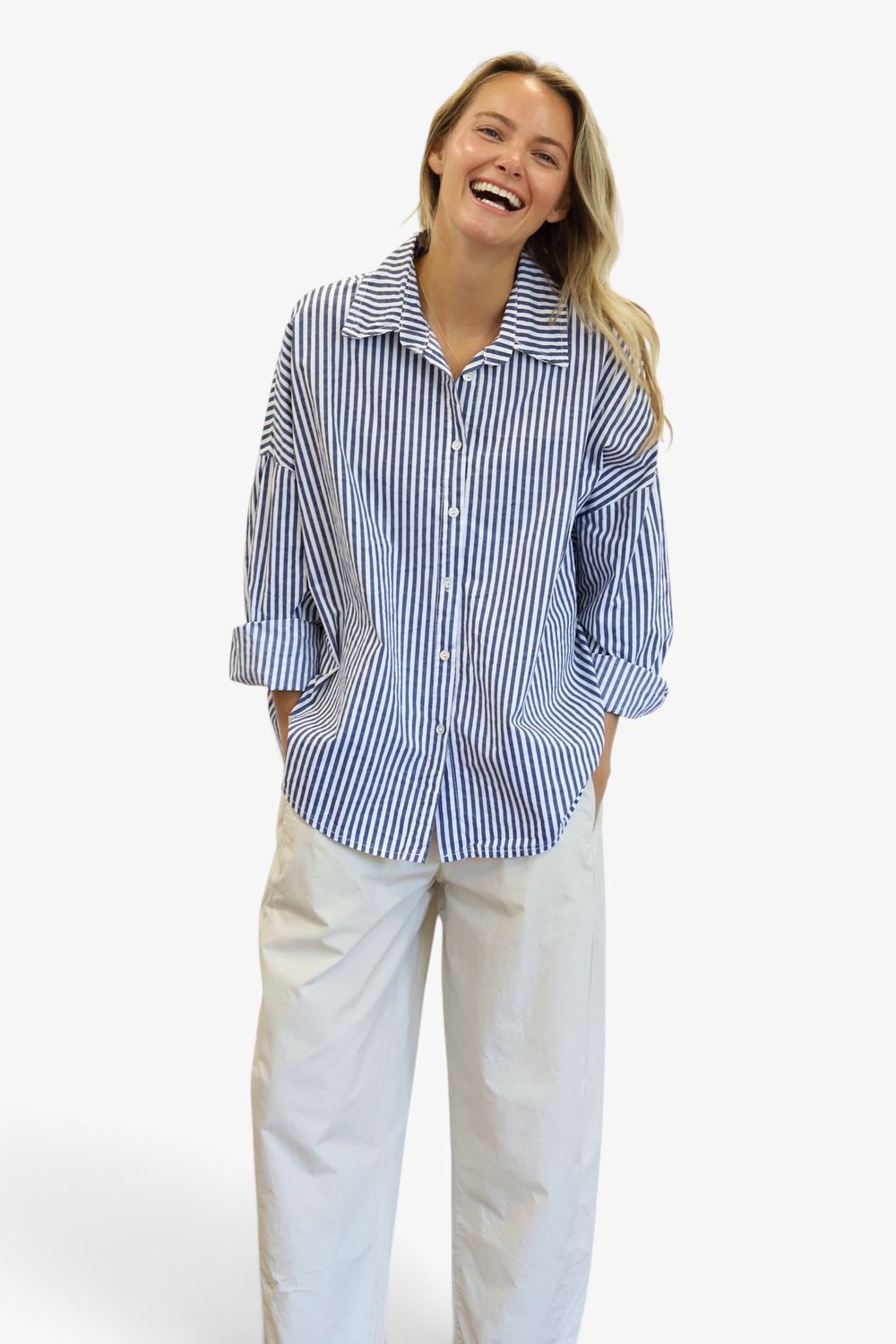Classic Button Shirt - Mariner Stripe