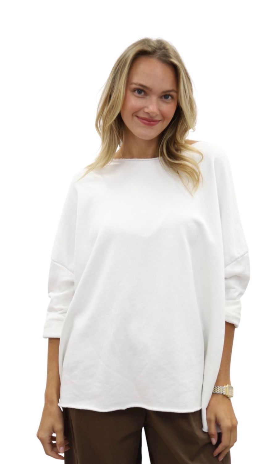Harbor Terry Scoop Neck- Long Sleeve